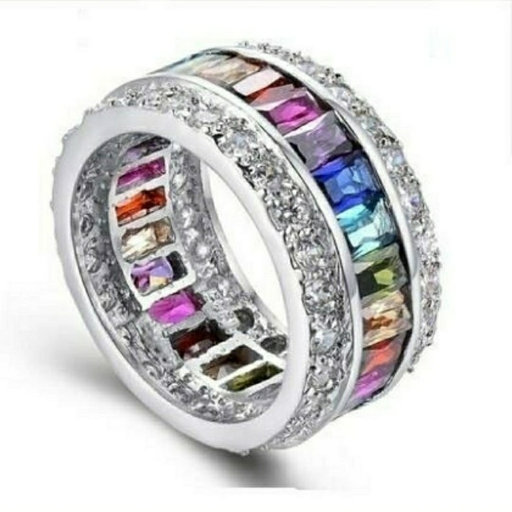 925 Sterling Silver Multicolor Gorgeous Band